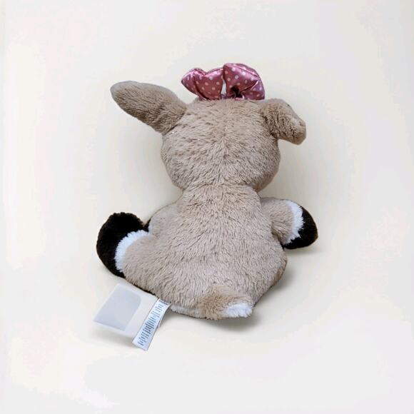 Rudolph the Red-Nosed Reindeer Clarice Plush Brown Sparkle Deer w/ Pink Dot Bow - Picture 3 of 9